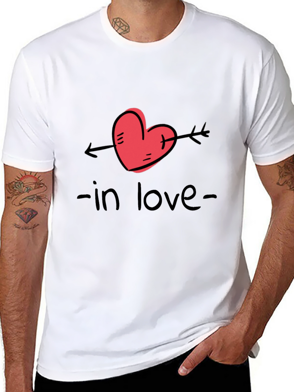 In Love Graphic Tee - Black Casual T-Shirt