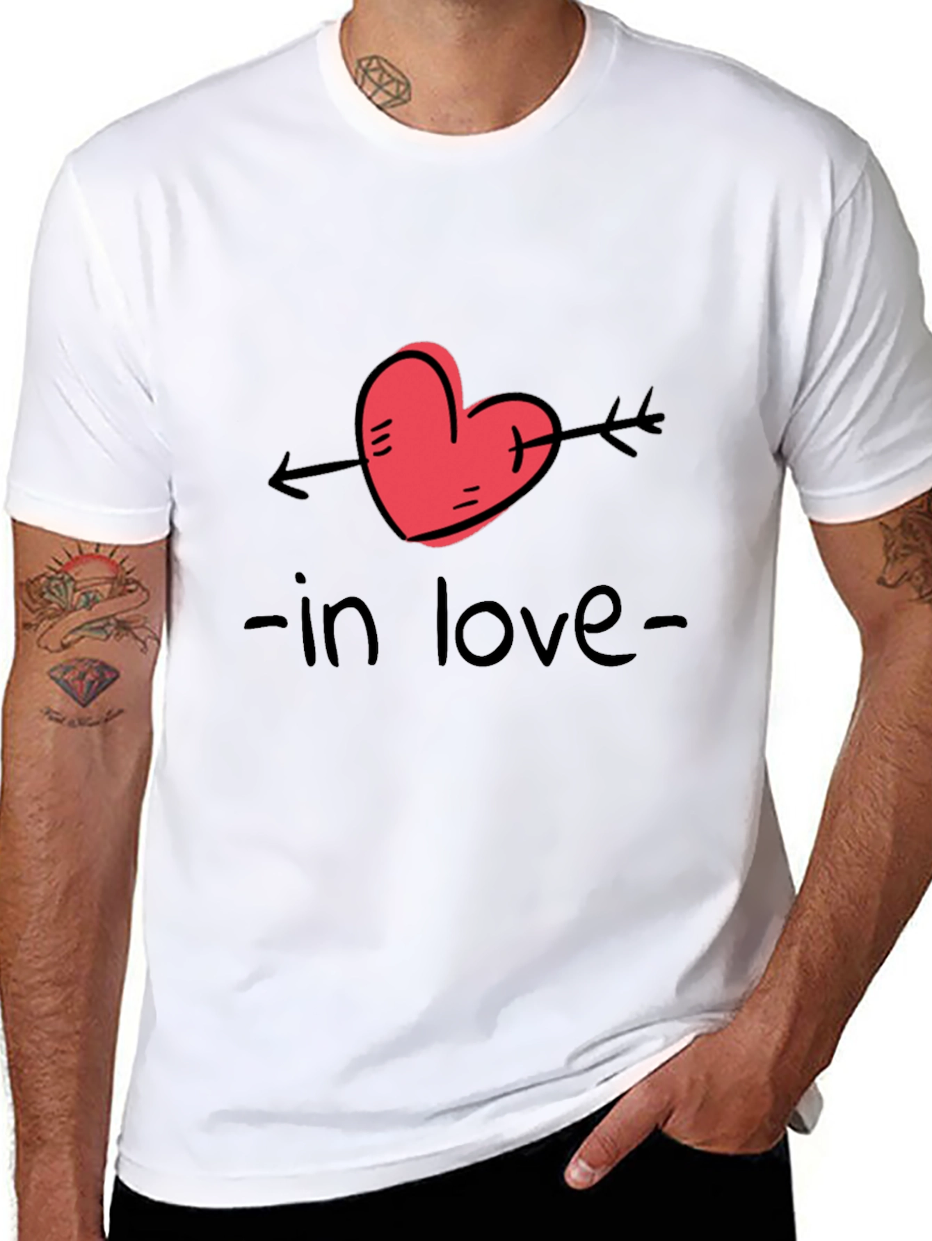 In Love Graphic Tee - Black Casual T-Shirt