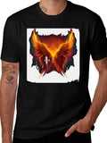 Phoenix Wings Graphic Black T-Shirt
