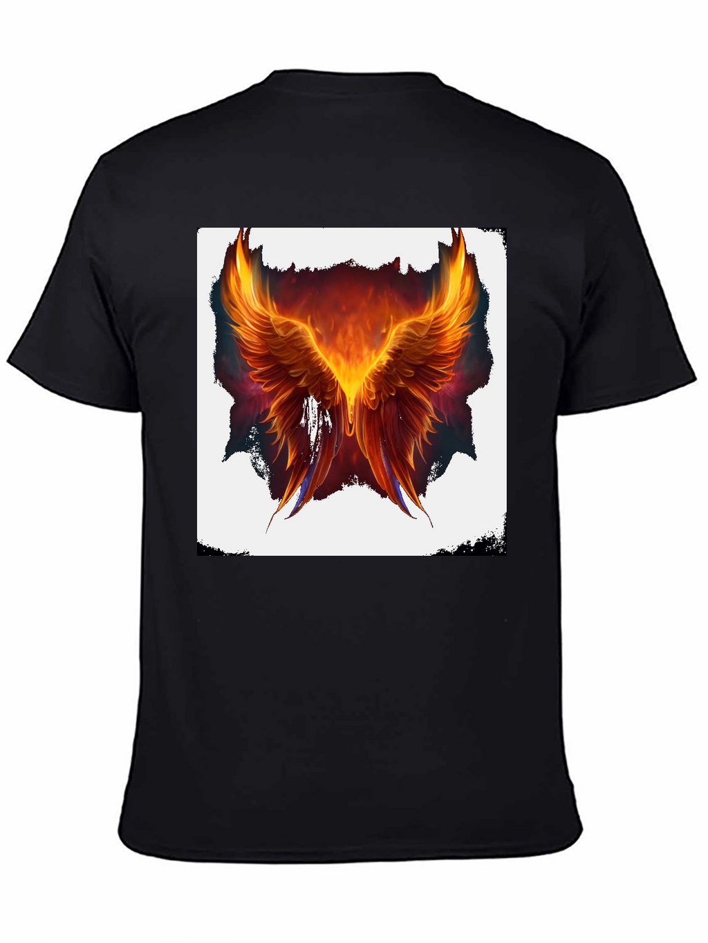 Phoenix Wings Graphic Black T-Shirt