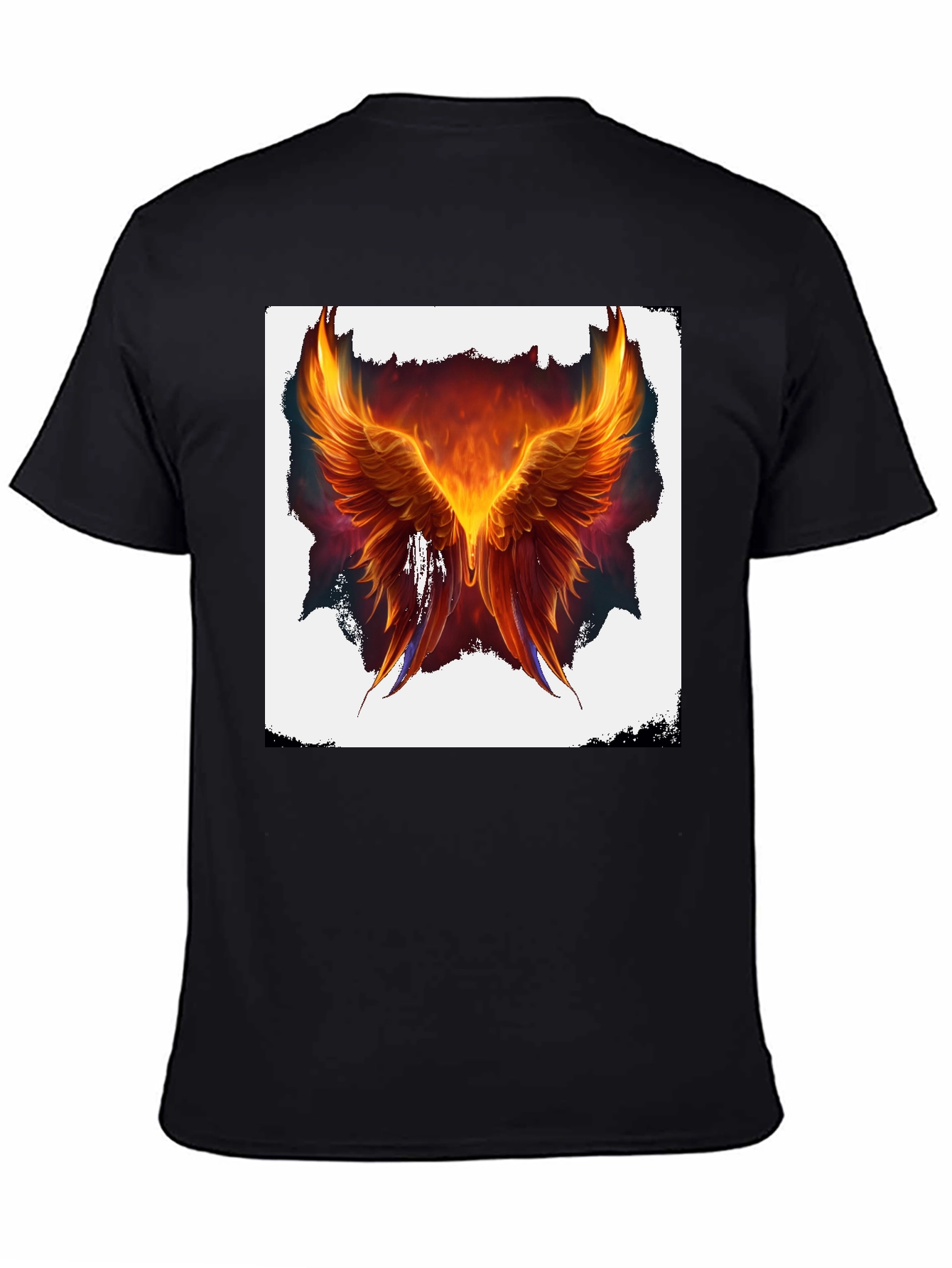 Phoenix Wings Graphic Black T-Shirt