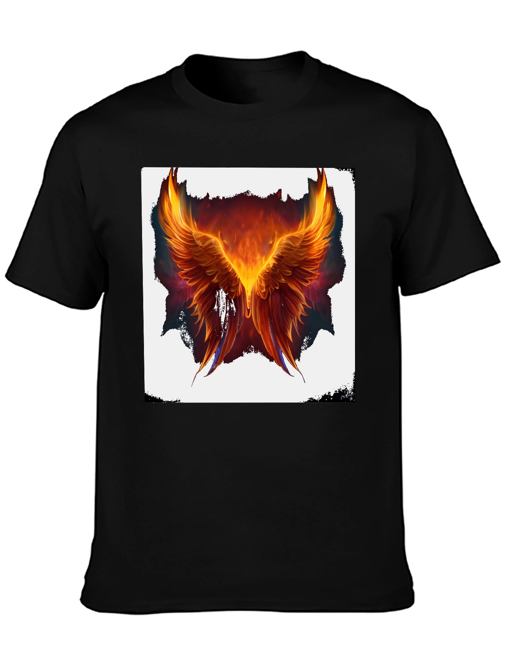 Phoenix Wings Graphic Black T-Shirt