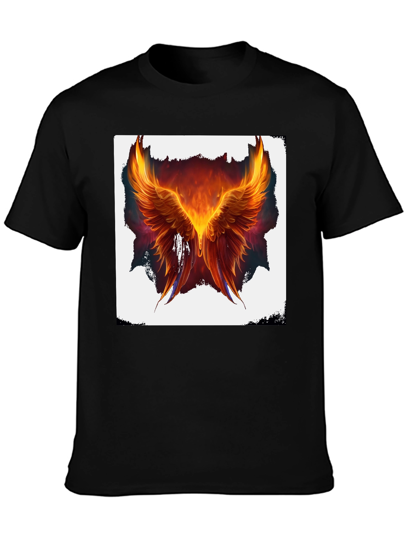 Phoenix Wings Graphic Black T-Shirt