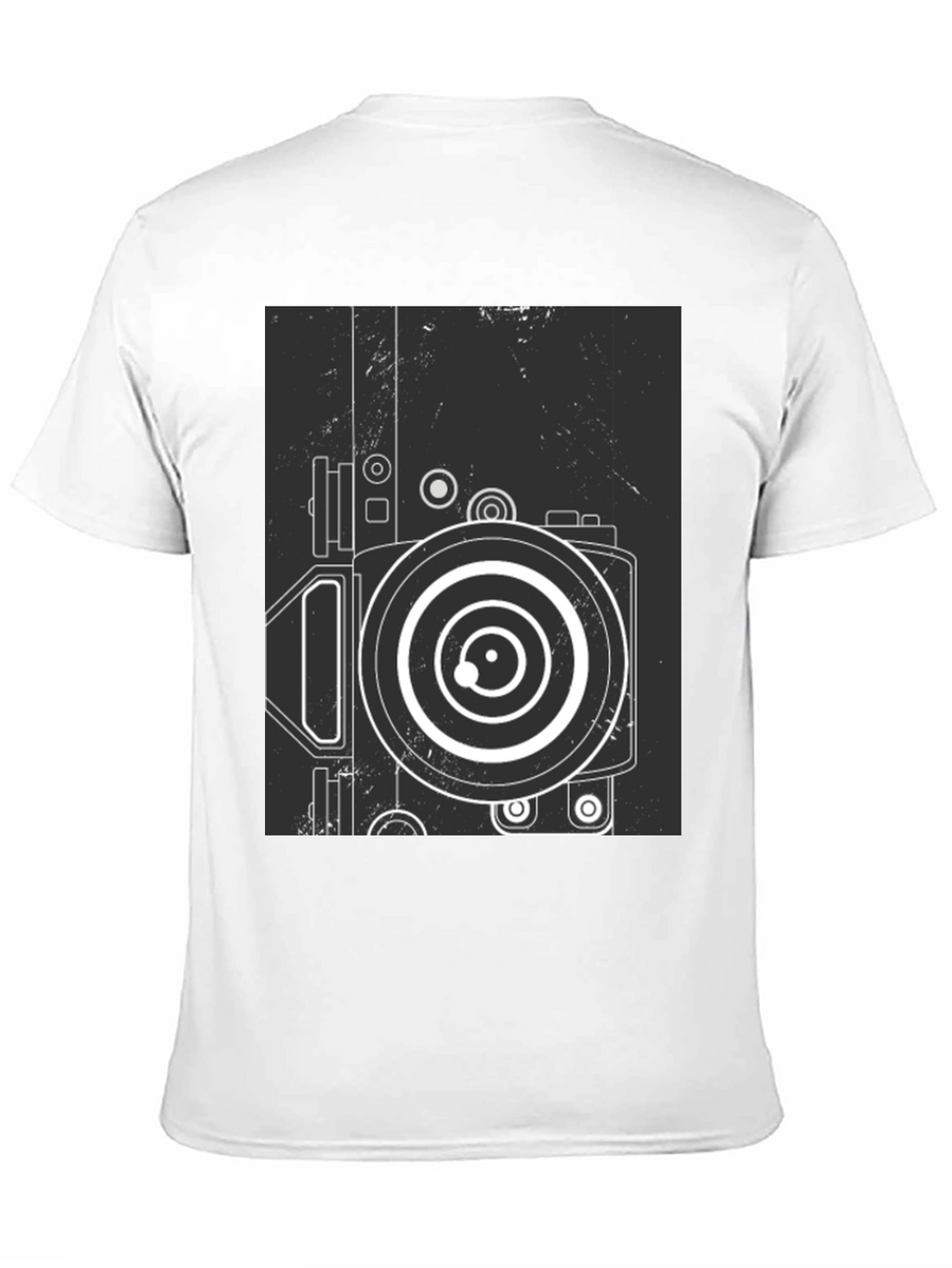 Retro Camera Graphic Tee - Modern Black T-Shirt