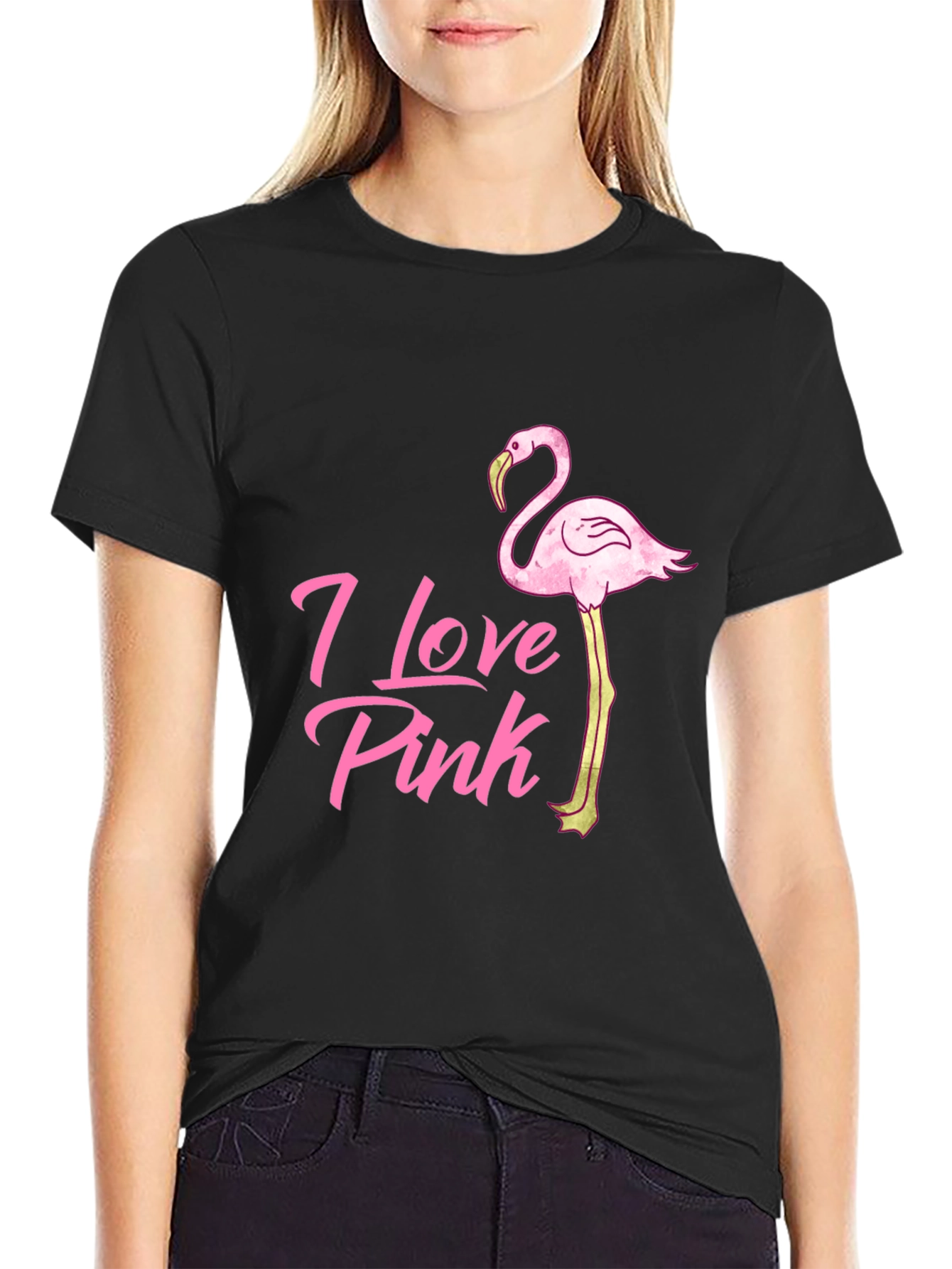 I Love Pink Flamingo T-Shirt