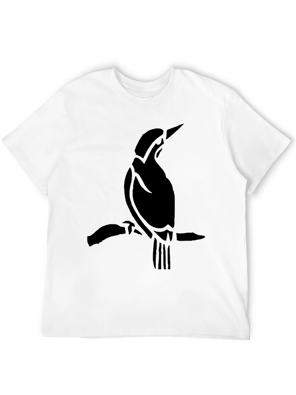 Bird Silhouette Tee - Classic Black Cotton T-Shirt
