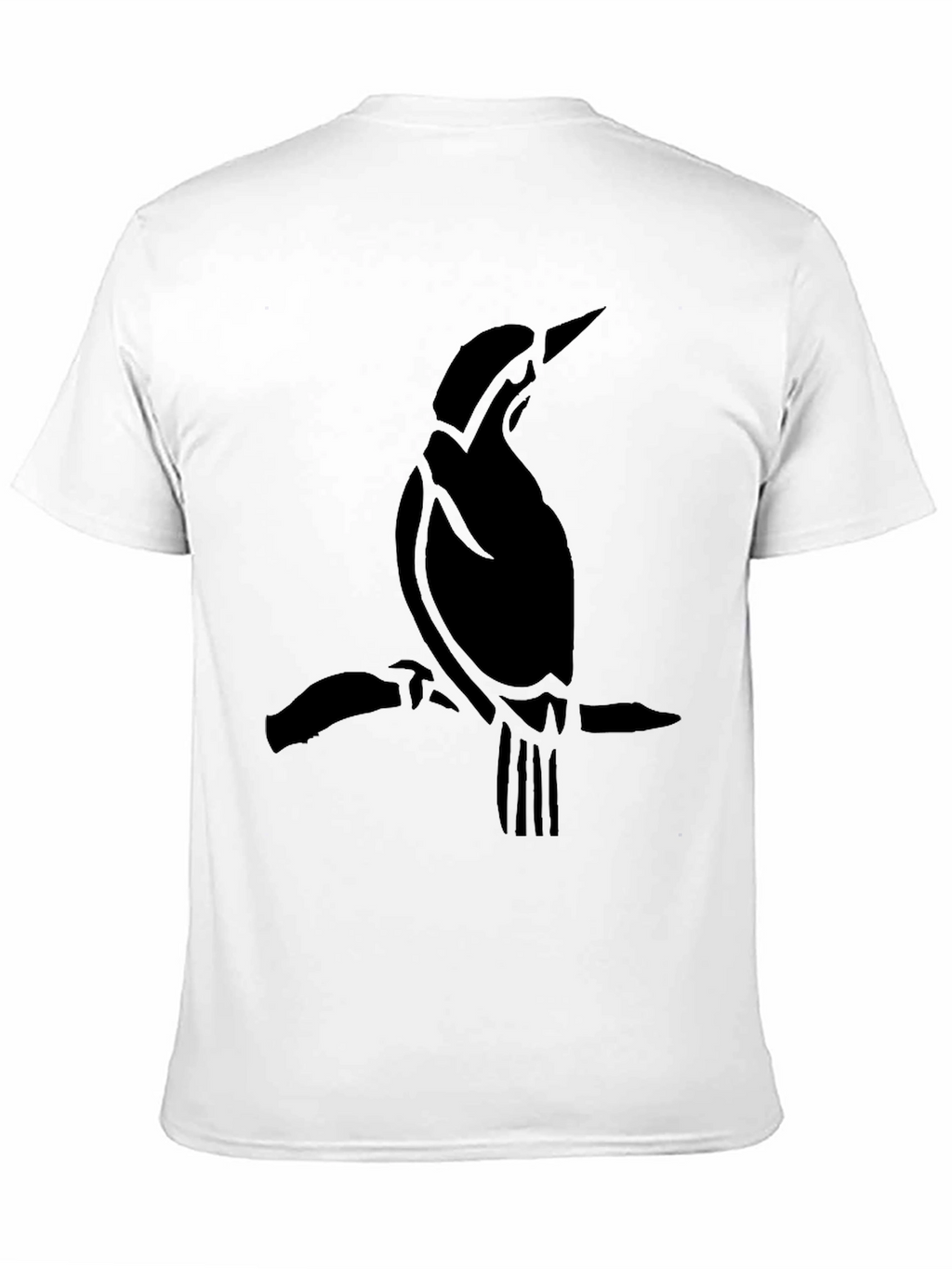 Bird Silhouette Tee - Classic Black Cotton T-Shirt