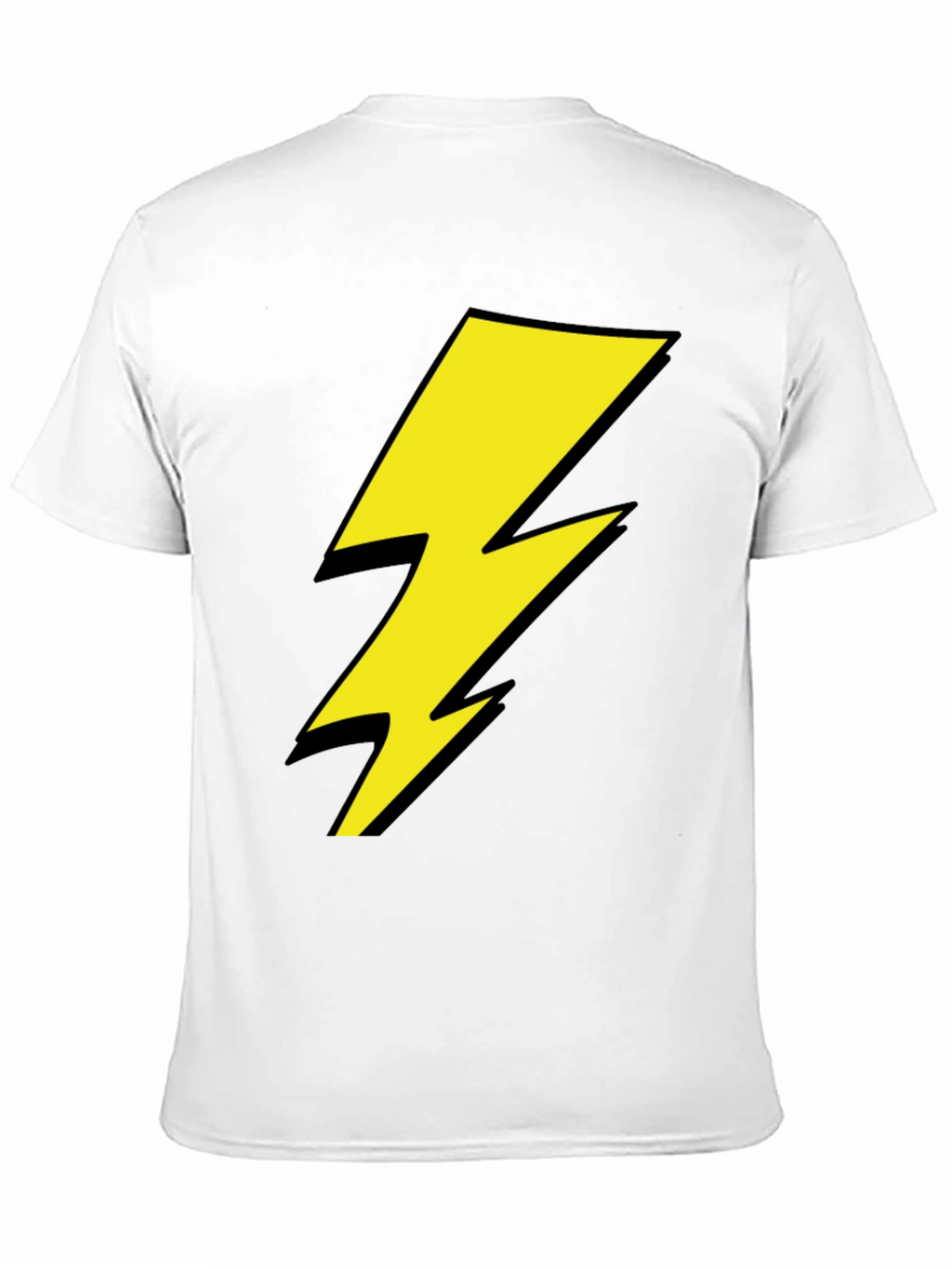 Lightning Bolt Graphic Tee - Black Cotton Shirt