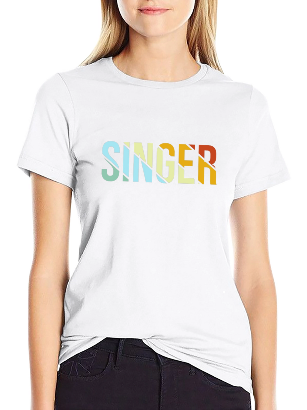 Retro Singer Graphic Tee - Stylish Music Lover T-Shirt