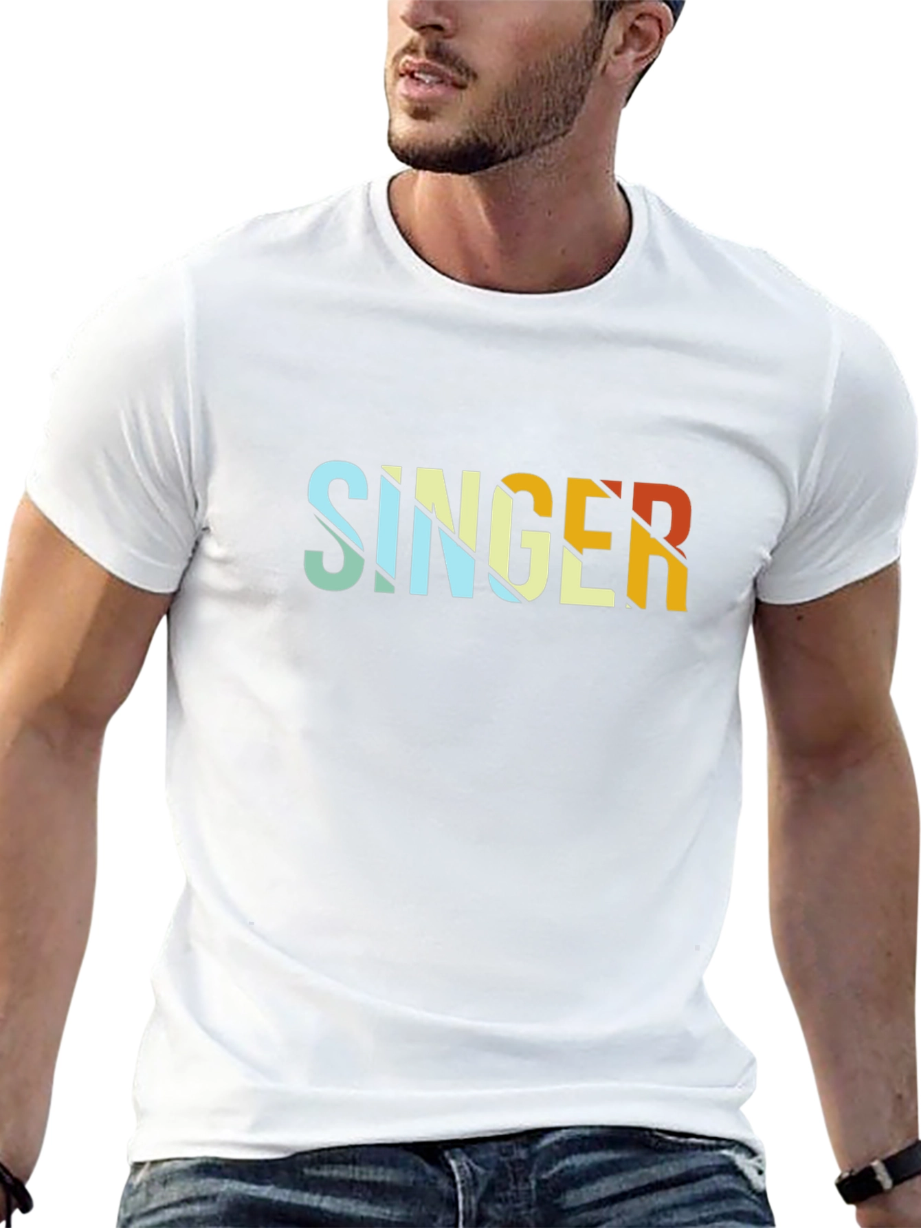 Retro Singer Graphic Tee - Stylish Music Lover T-Shirt