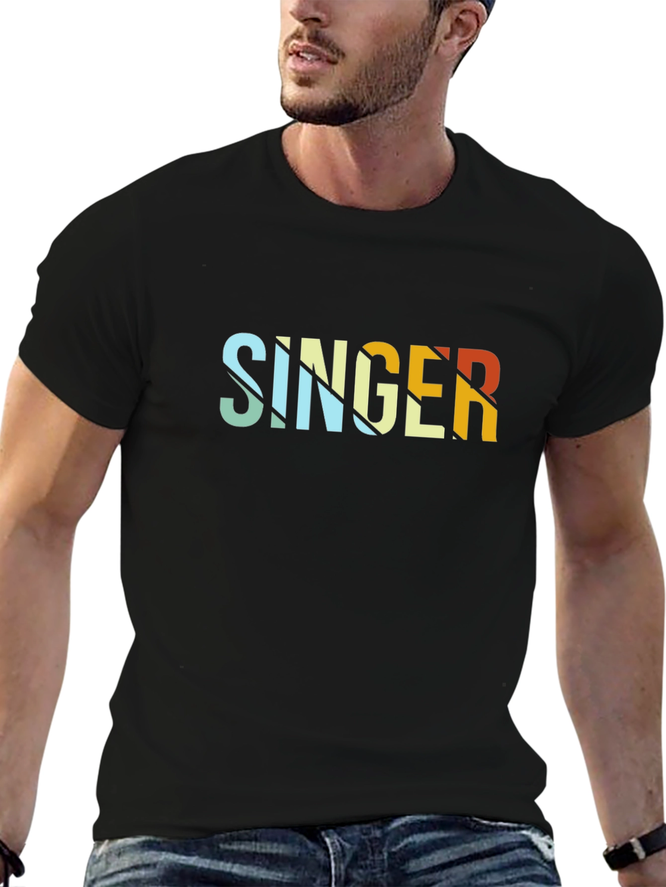 Retro Singer Graphic Tee - Stylish Music Lover T-Shirt