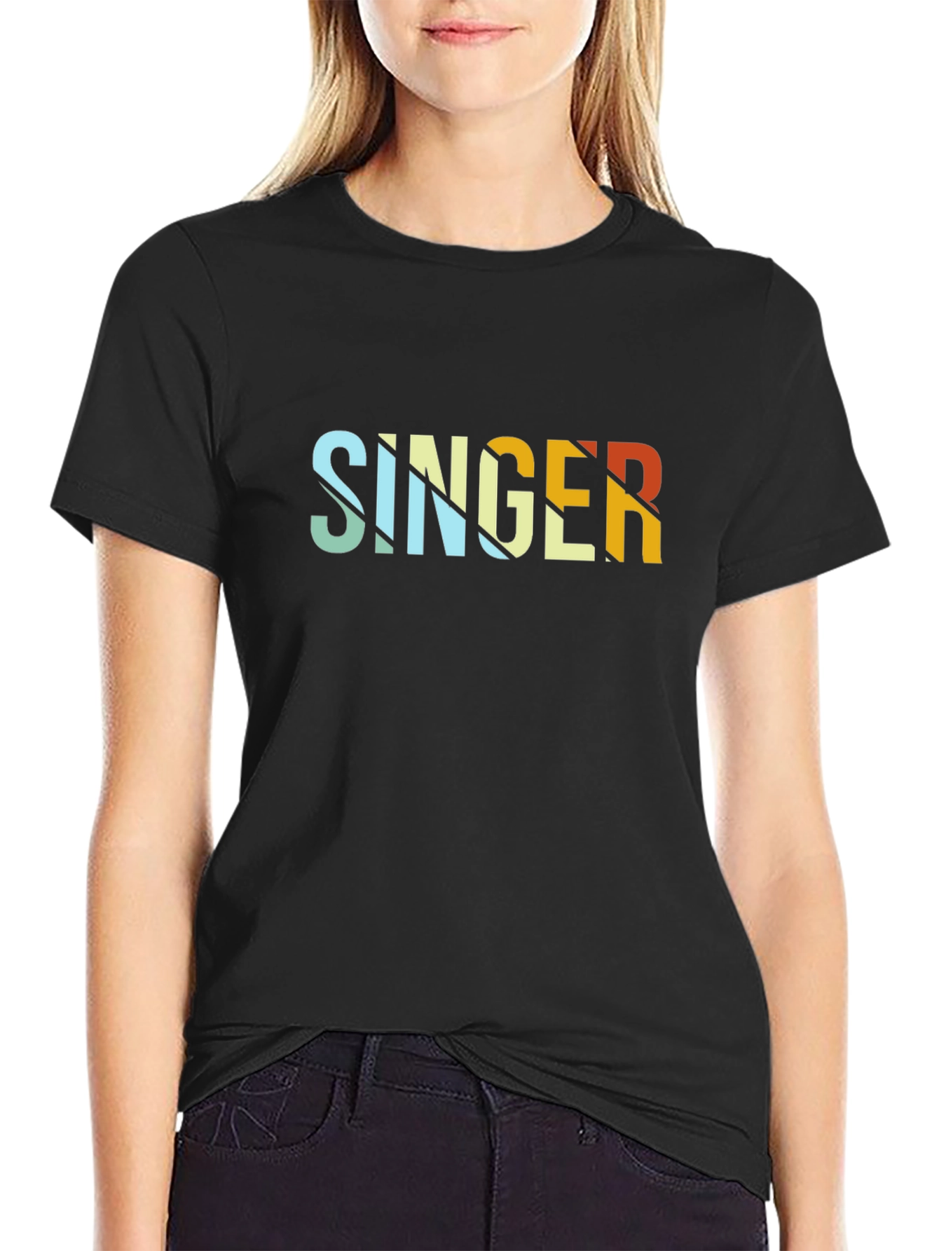 Retro Singer Graphic Tee - Stylish Music Lover T-Shirt