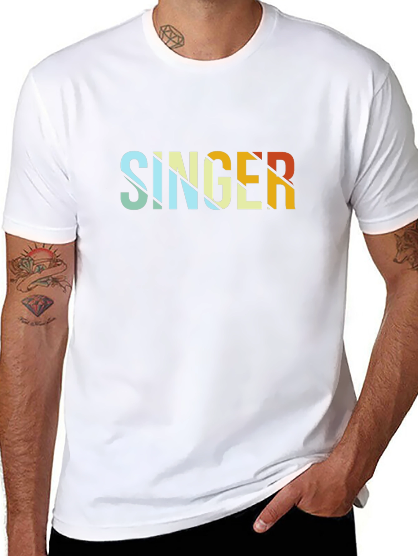 Retro Singer Graphic Tee - Stylish Music Lover T-Shirt