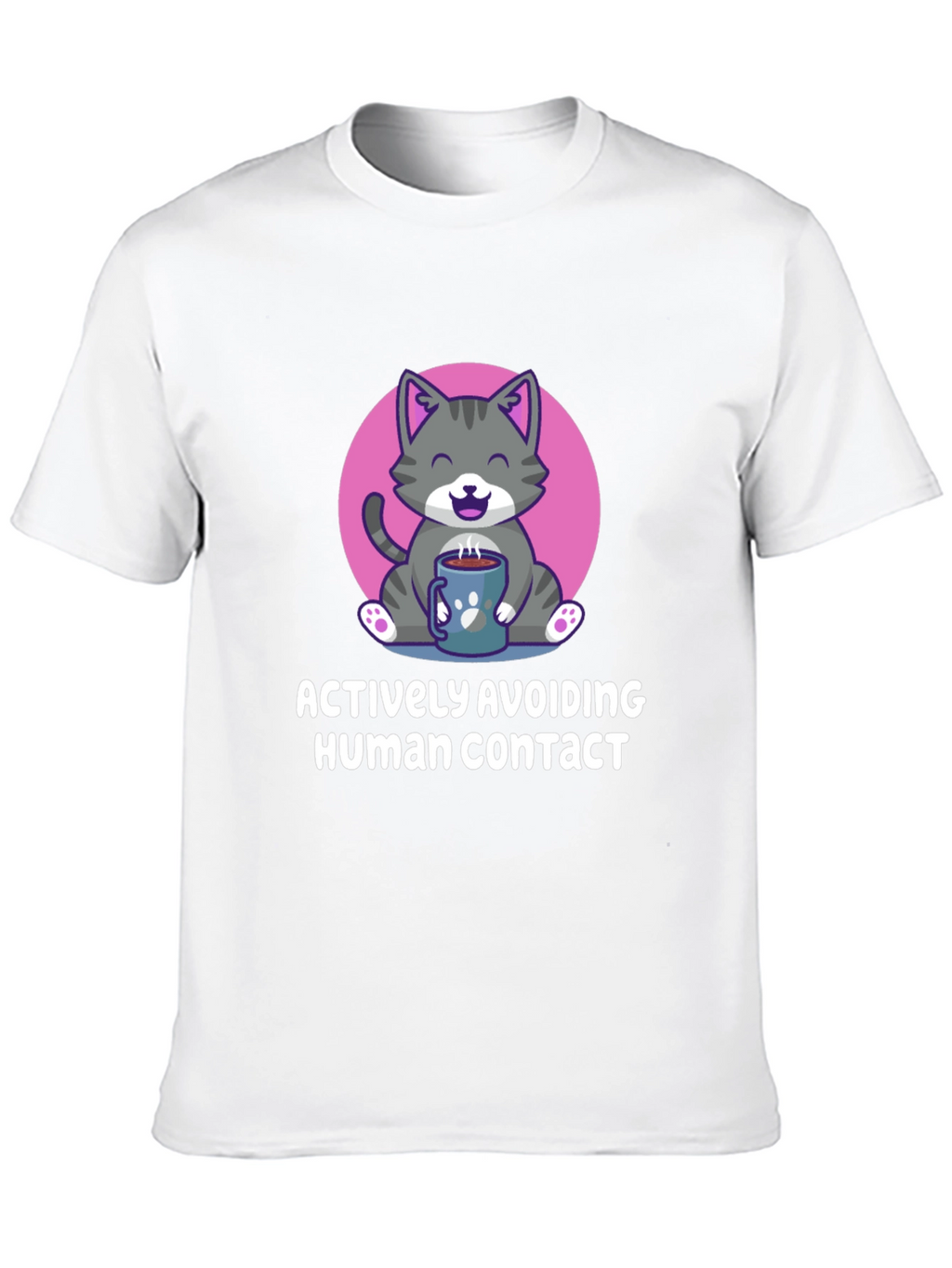 Actively Avoiding Human Contact Cat Graphic T-Shirt