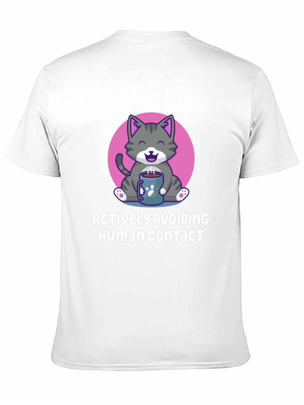 Actively Avoiding Human Contact Cat Graphic T-Shirt