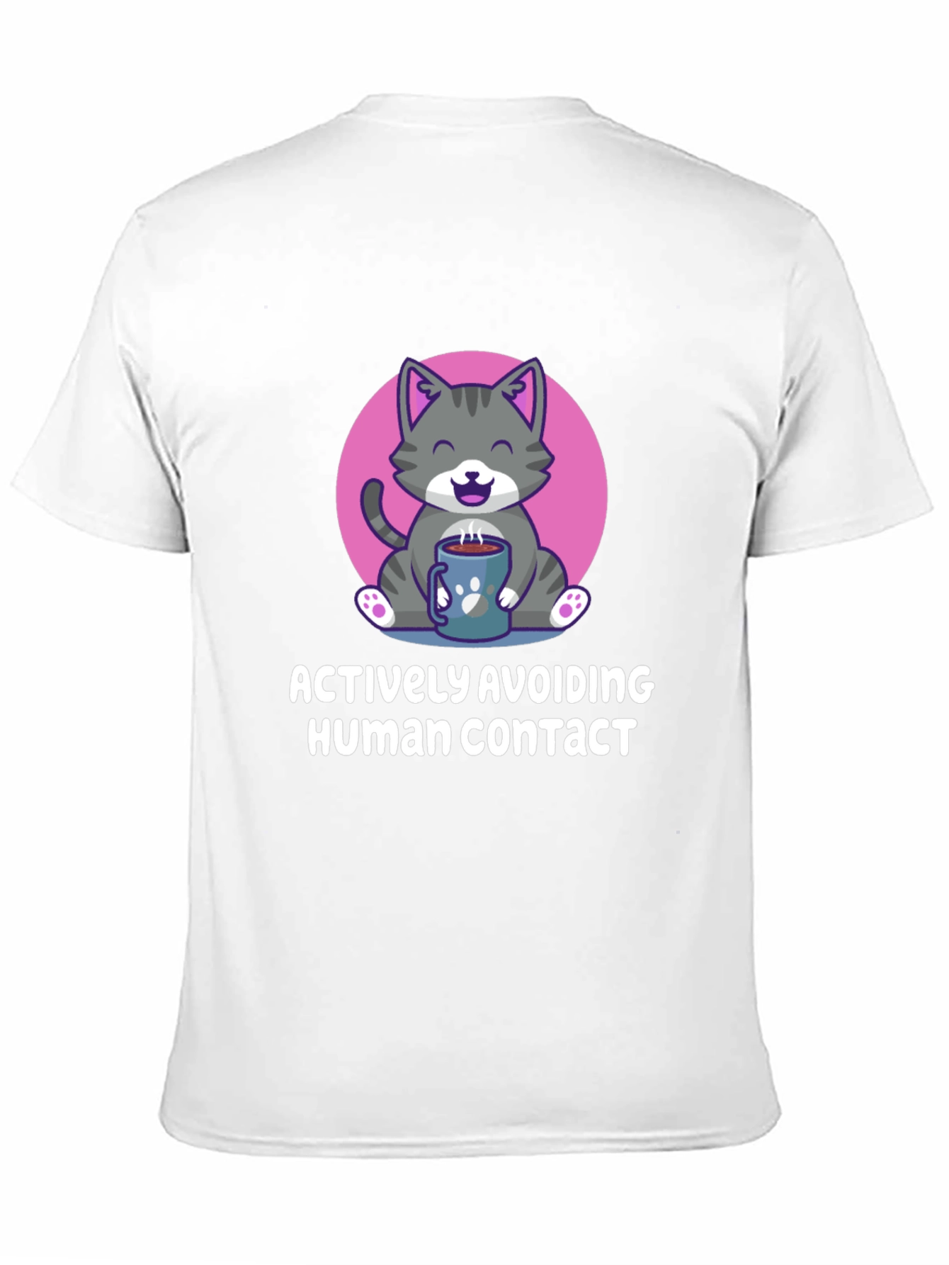 Actively Avoiding Human Contact Cat Graphic T-Shirt