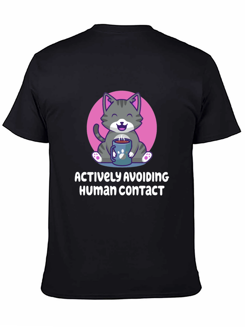Actively Avoiding Human Contact Cat Graphic T-Shirt