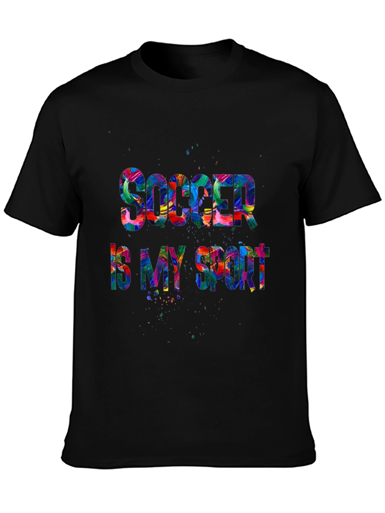 Colorful Soccer Is My Sport Graphic Tee
