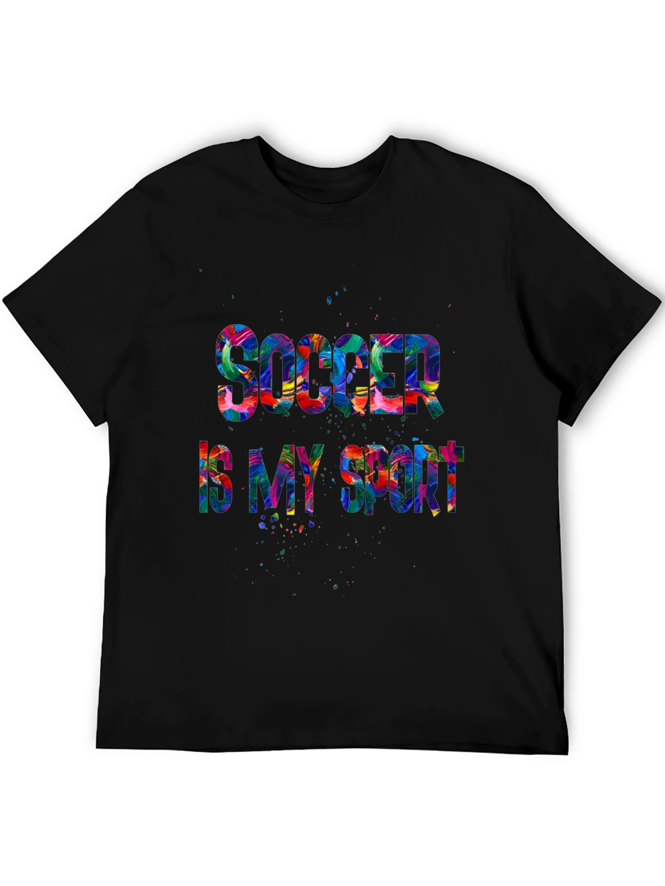 Colorful Soccer Is My Sport Graphic Tee