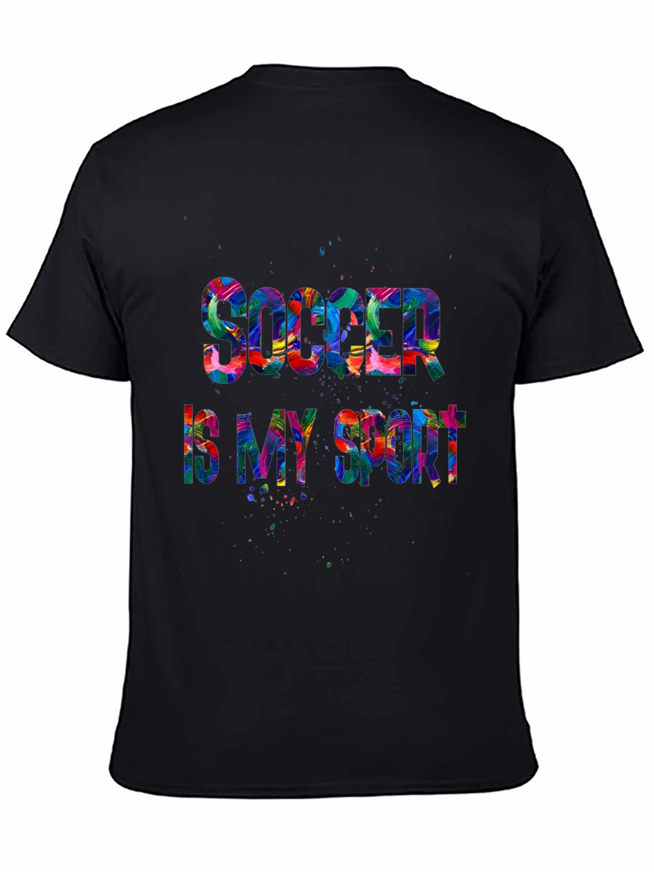Colorful Soccer Is My Sport Graphic Tee