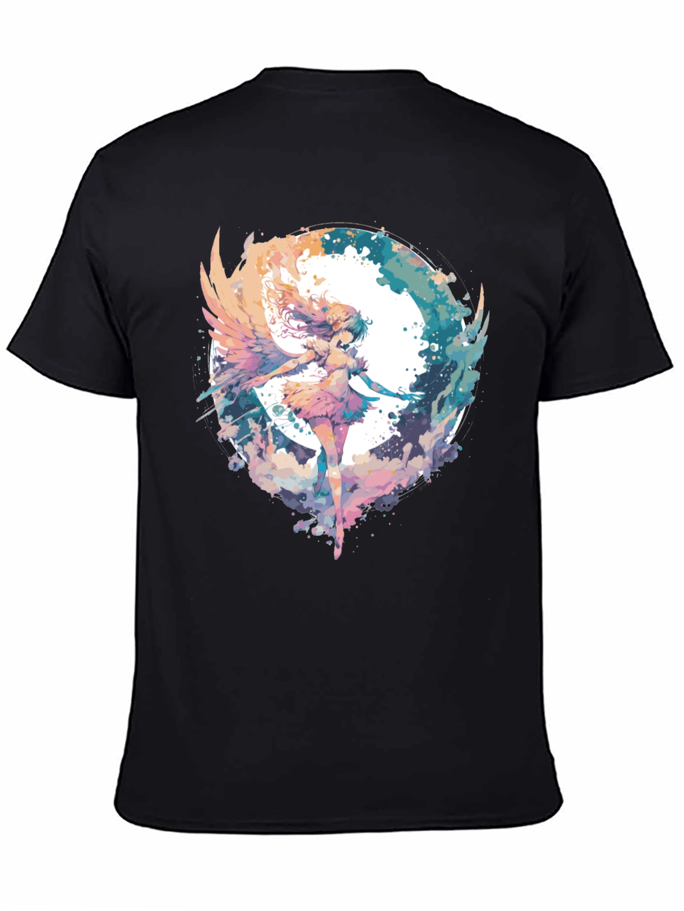 Anime Angel Wings T-Shirt - Watercolor Style