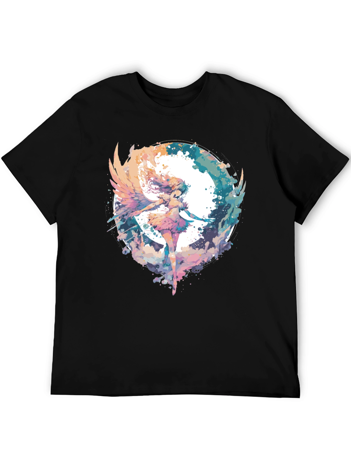Anime Angel Wings T-Shirt - Watercolor Style