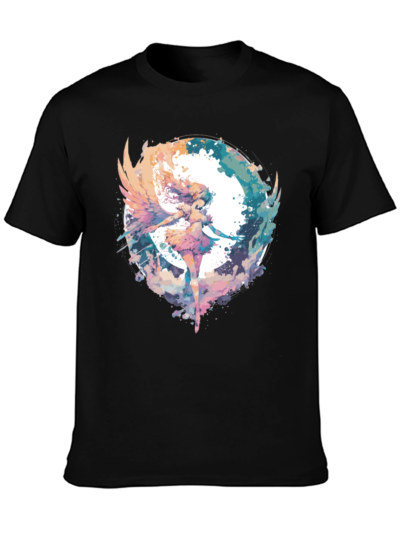 Anime Angel Wings T-Shirt - Watercolor Style