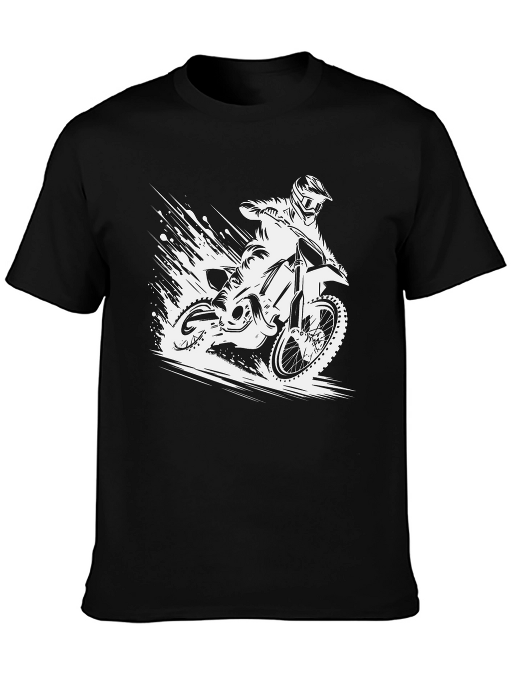 Dirt Bike Graphic Tee - Black Motocross T-Shirt
