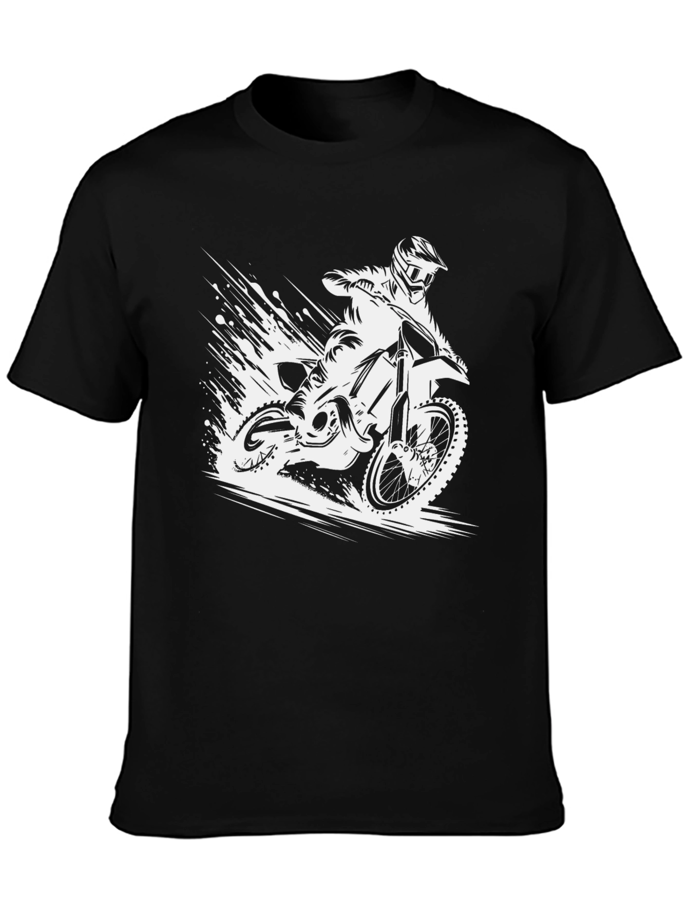 Dirt Bike Graphic Tee - Black Motocross T-Shirt