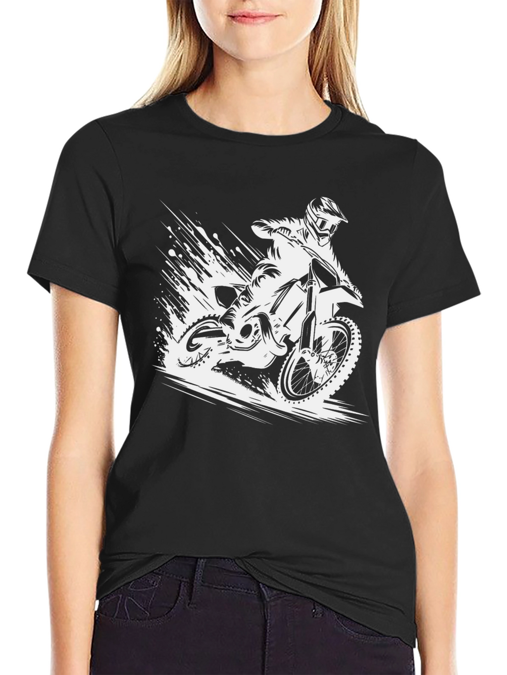 Dirt Bike Graphic Tee - Black Motocross T-Shirt