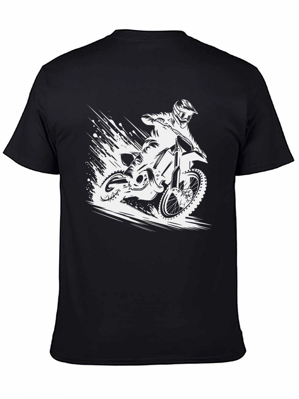 Dirt Bike Graphic Tee - Black Motocross T-Shirt
