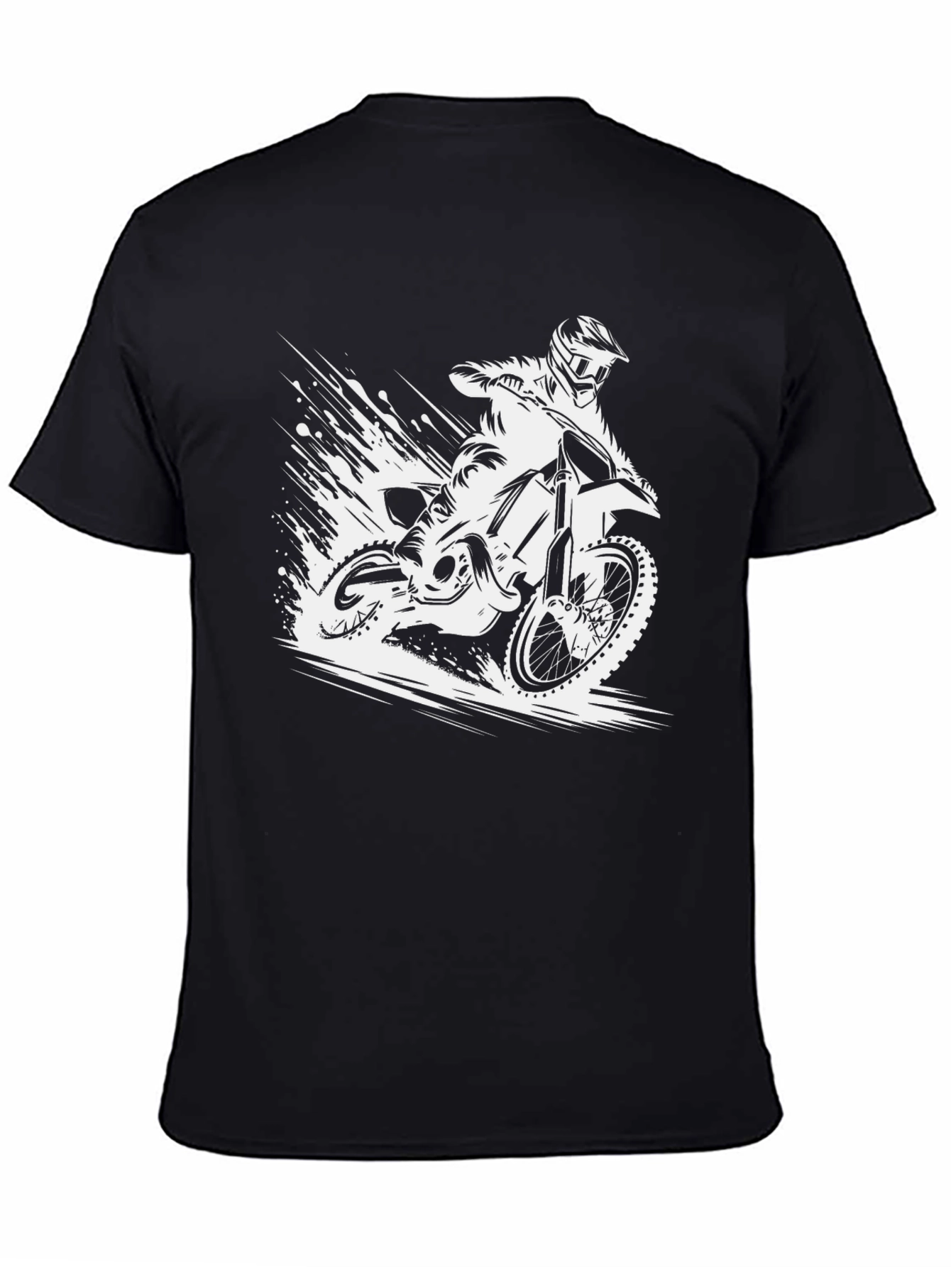Dirt Bike Graphic Tee - Black Motocross T-Shirt