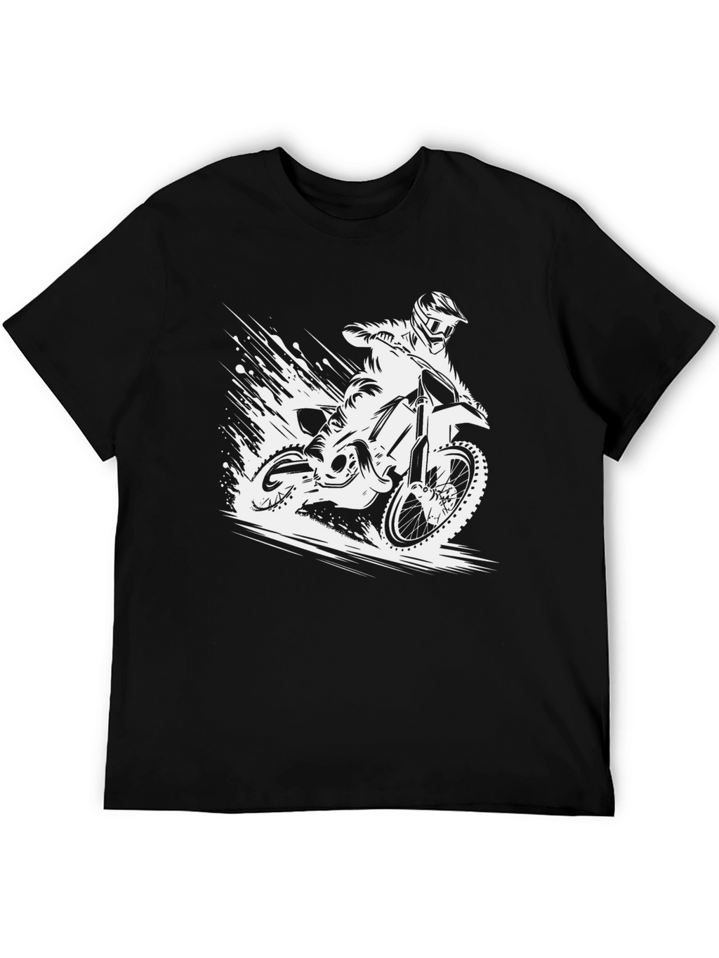 Dirt Bike Graphic Tee - Black Motocross T-Shirt