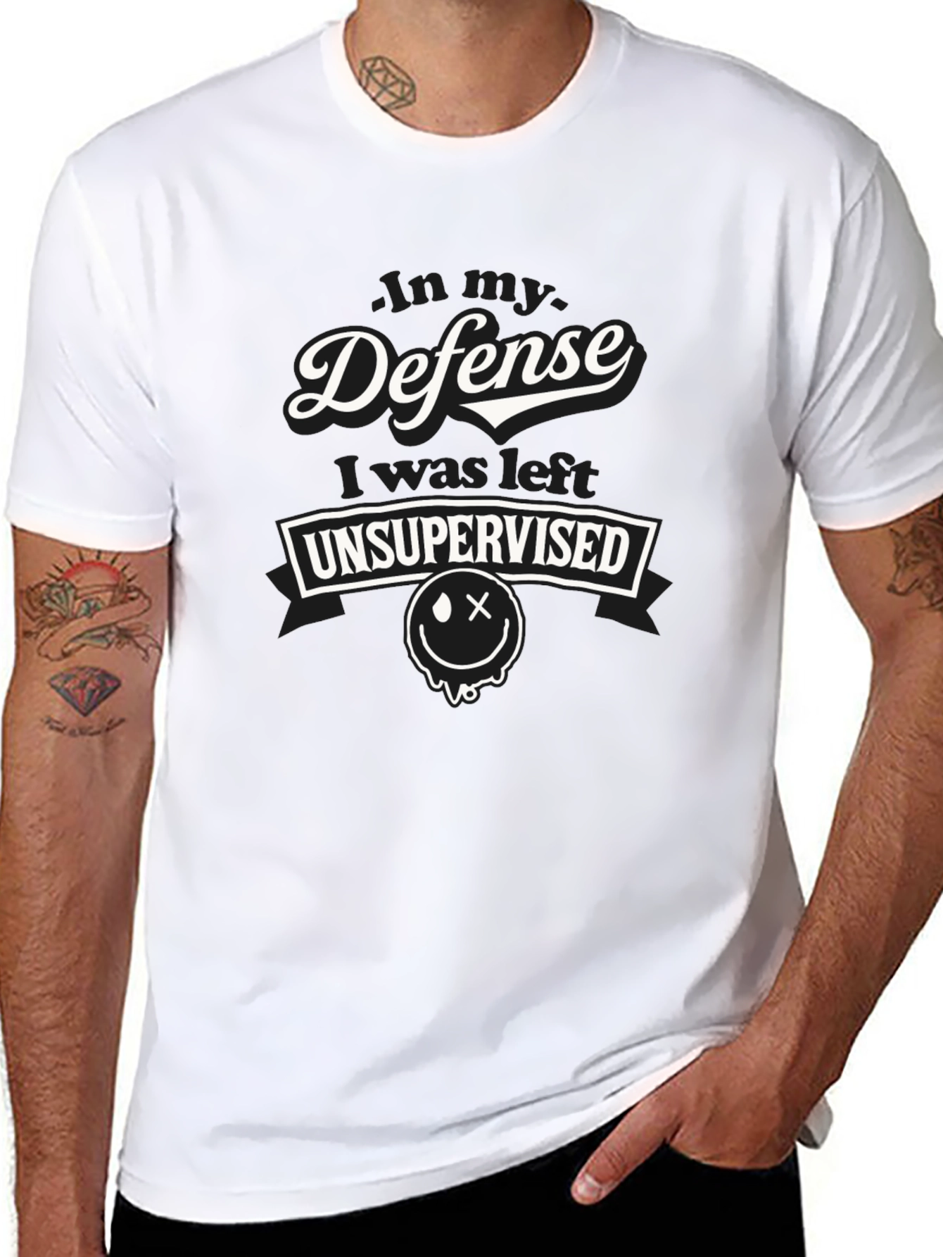 In My Defense T-Shirt - Unsupervised Humor Tee