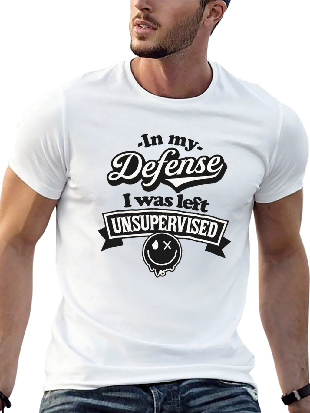 In My Defense T-Shirt - Unsupervised Humor Tee
