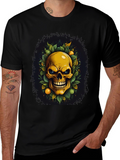 Skull & Fruit Graphic Tee - Edgy Style