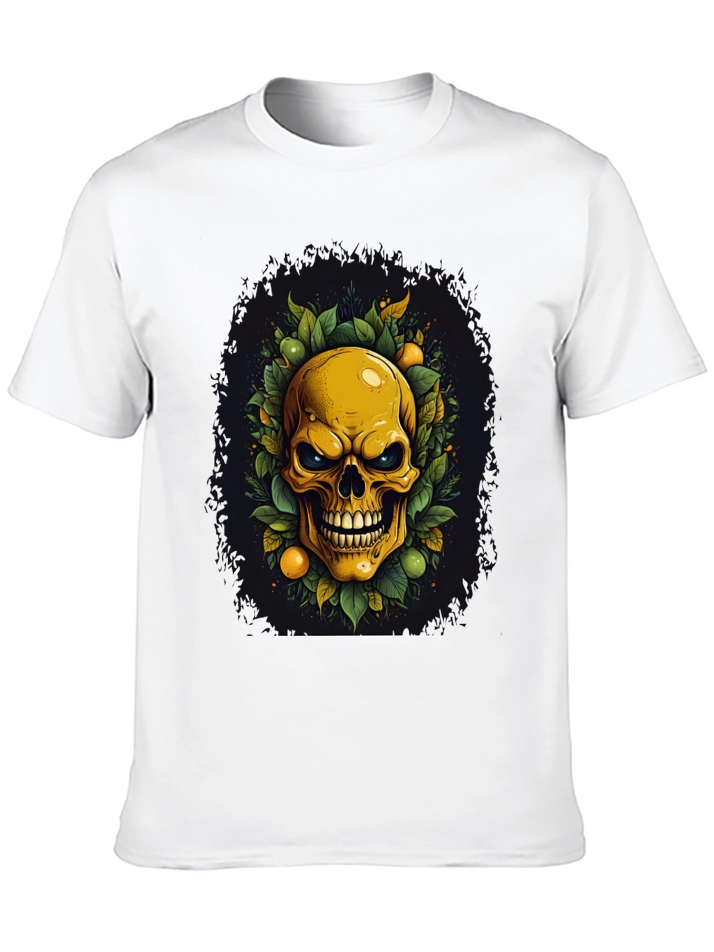 Skull & Fruit Graphic Tee - Edgy Style