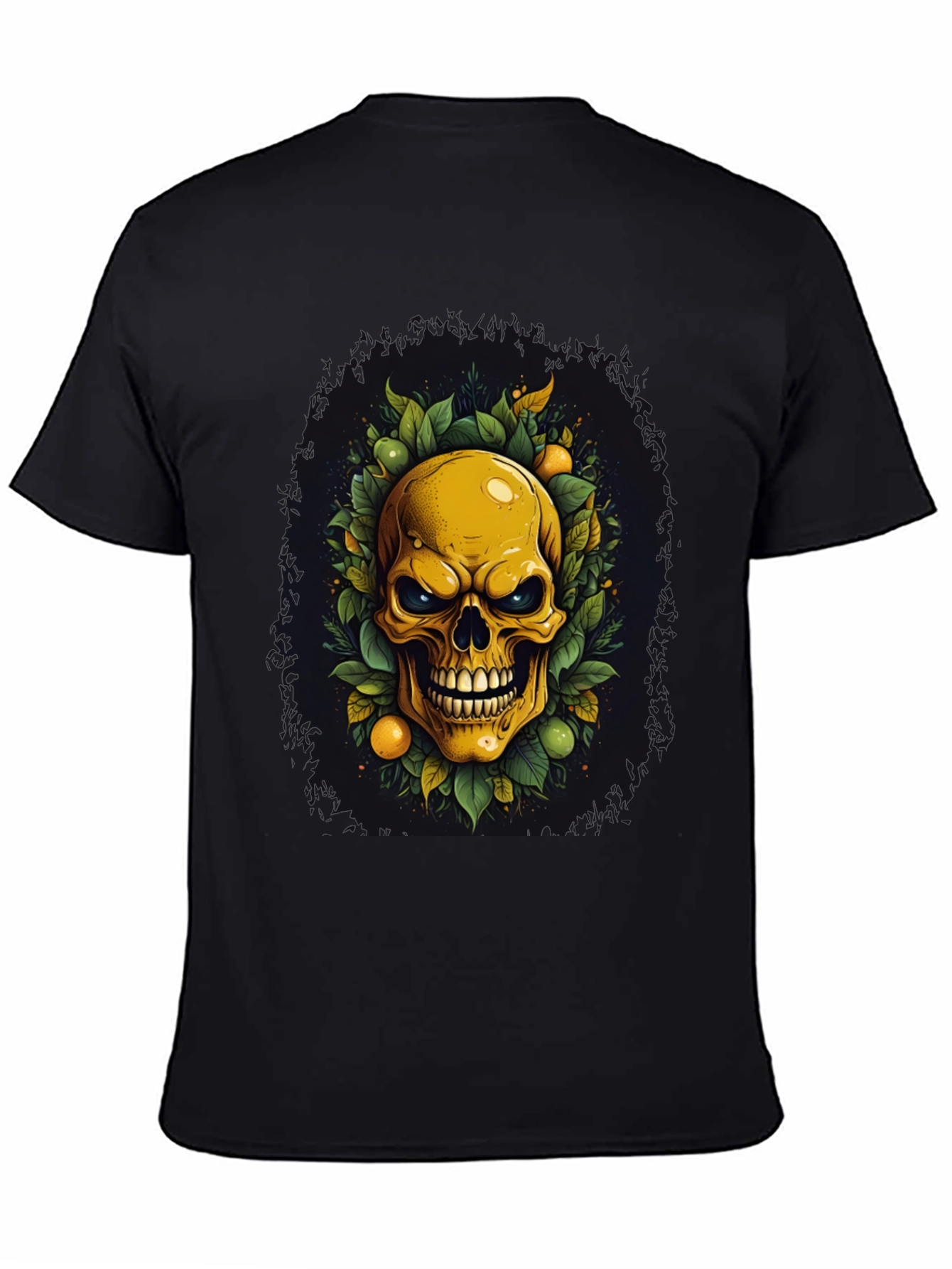Skull & Fruit Graphic Tee - Edgy Style