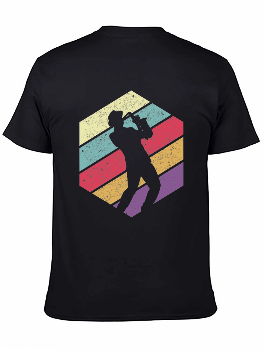 Retro Saxophone Player Graphic T-Shirt - Cool Jazz Tee