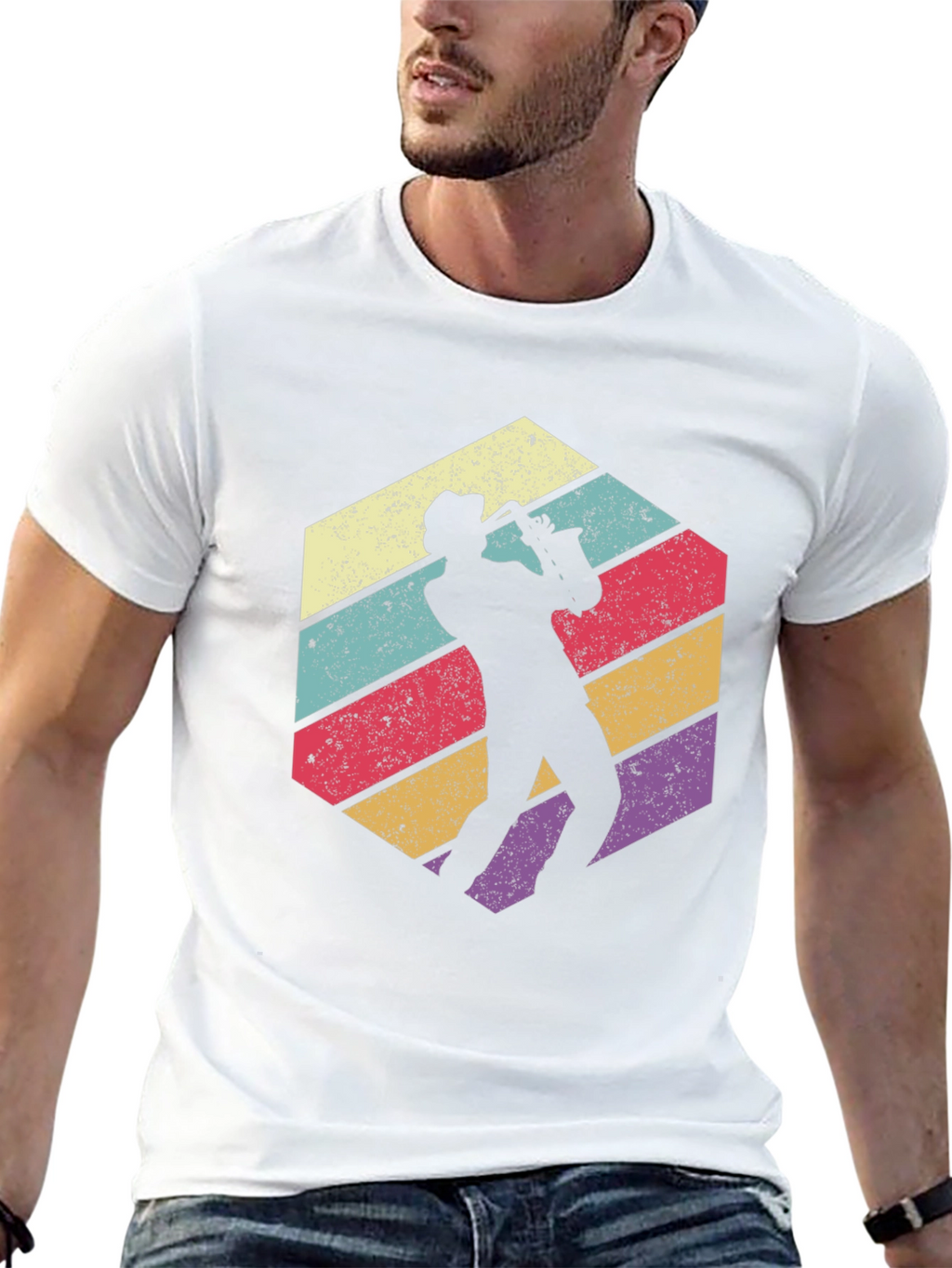 Retro Saxophone Player Graphic T-Shirt - Cool Jazz Tee