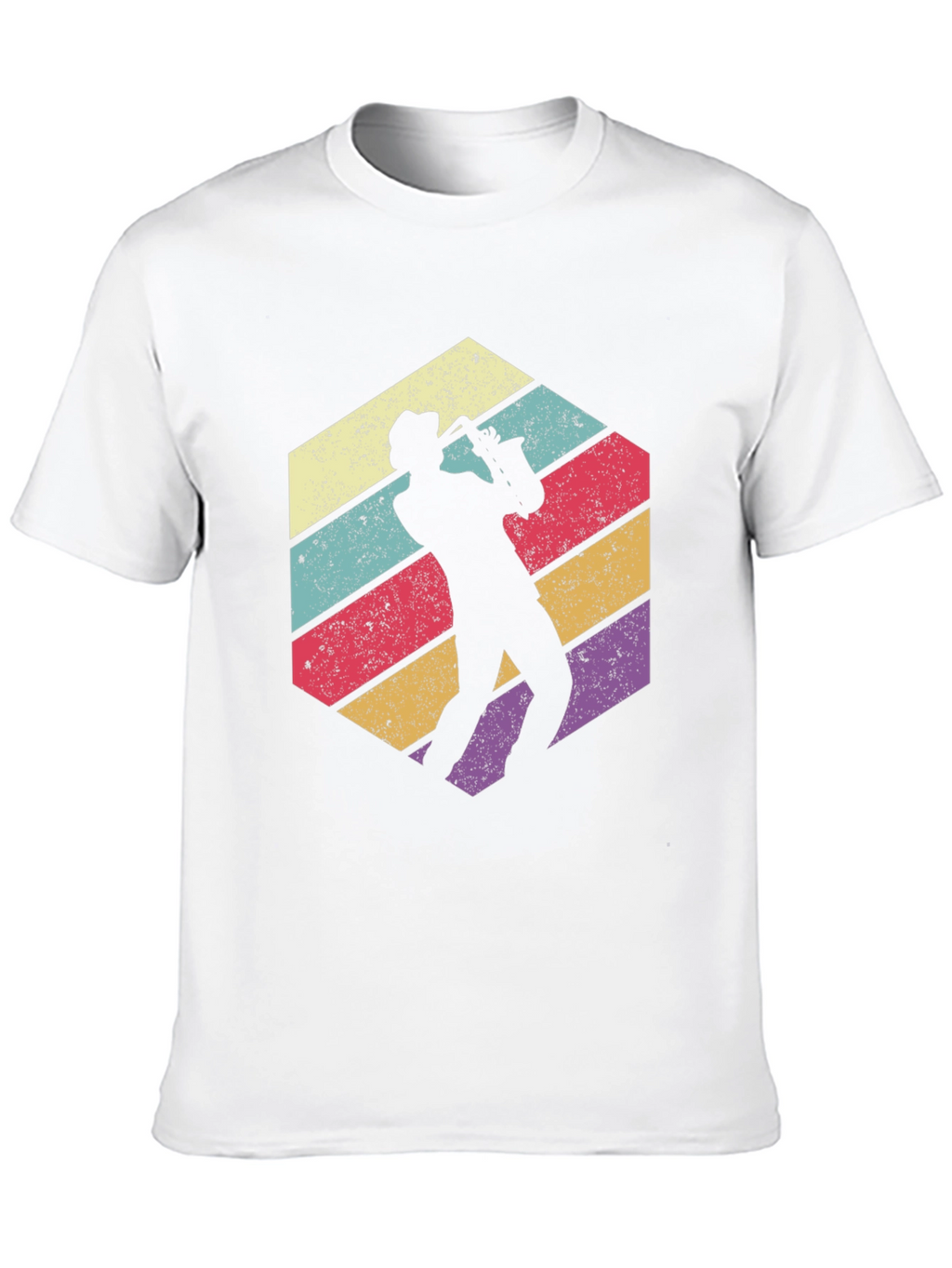 Retro Saxophone Player Graphic T-Shirt - Cool Jazz Tee