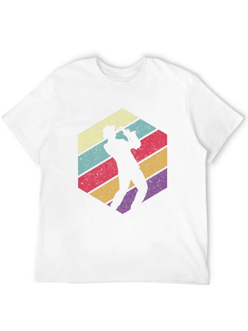 Retro Saxophone Player Graphic T-Shirt - Cool Jazz Tee