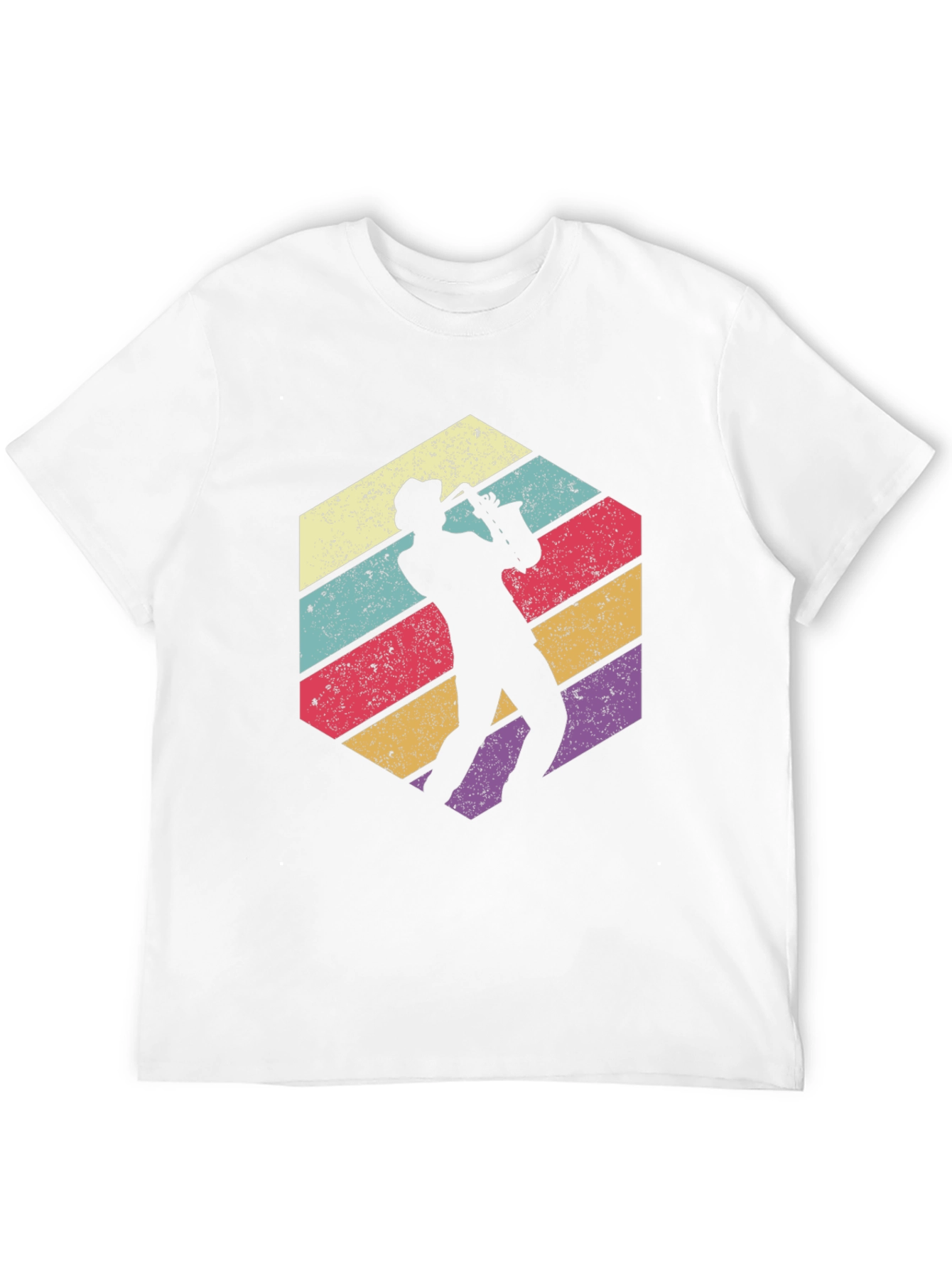 Retro Saxophone Player Graphic T-Shirt - Cool Jazz Tee
