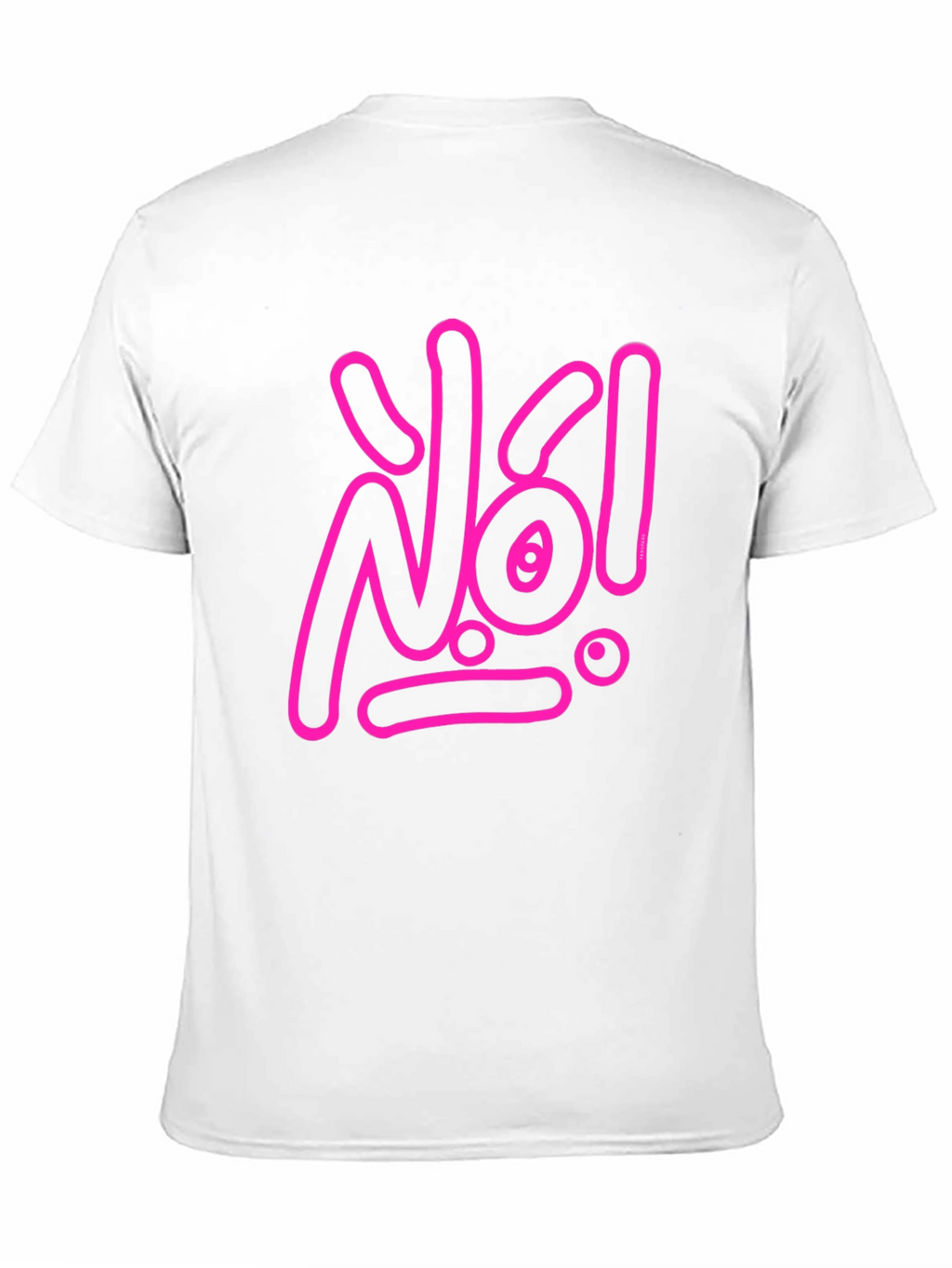 Statement Tee: Pink No! Graphic on Black