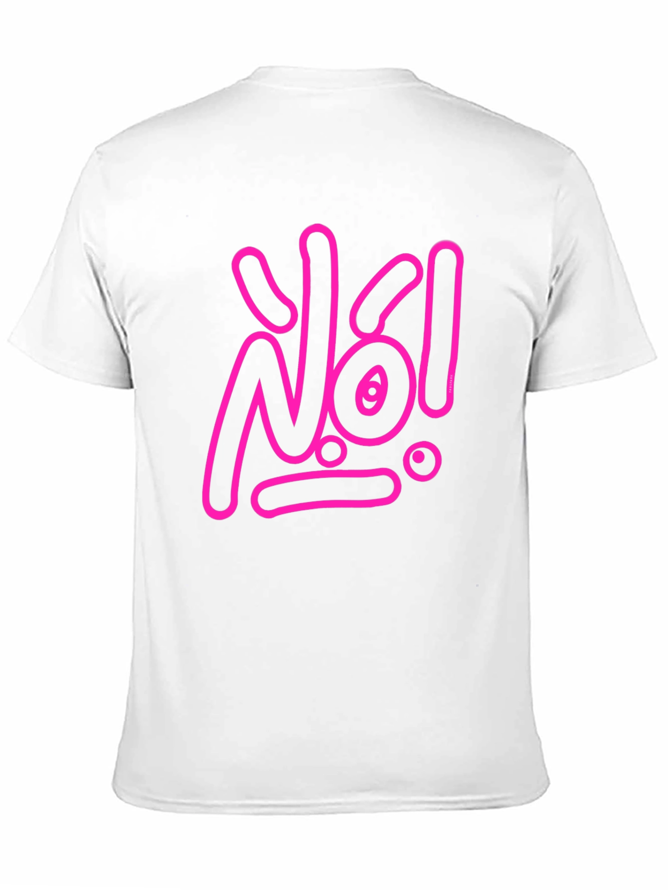 Statement Tee: Pink No! Graphic on Black