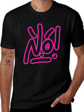 Statement Tee: Pink No! Graphic on Black