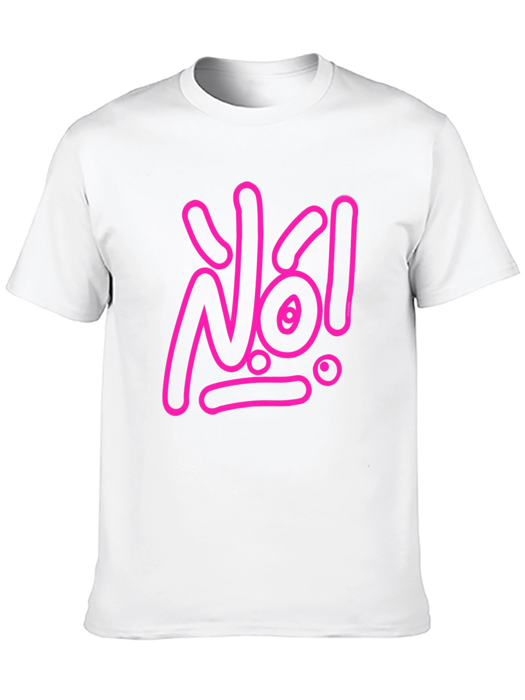 Statement Tee: Pink No! Graphic on Black