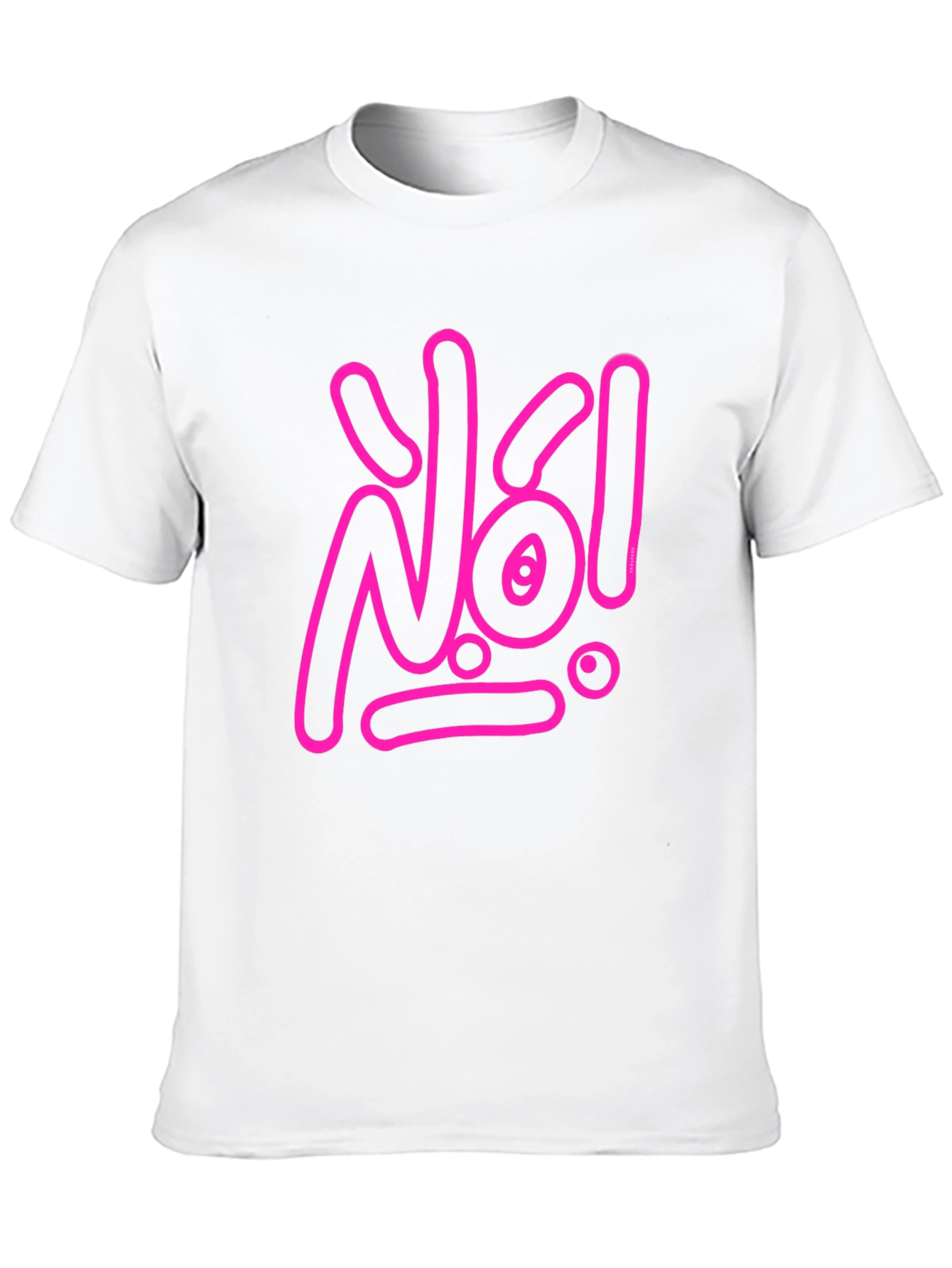 Statement Tee: Pink No! Graphic on Black