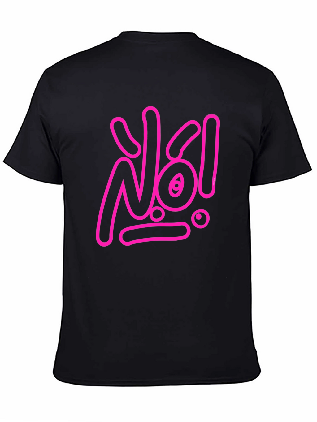 Statement Tee: Pink No! Graphic on Black