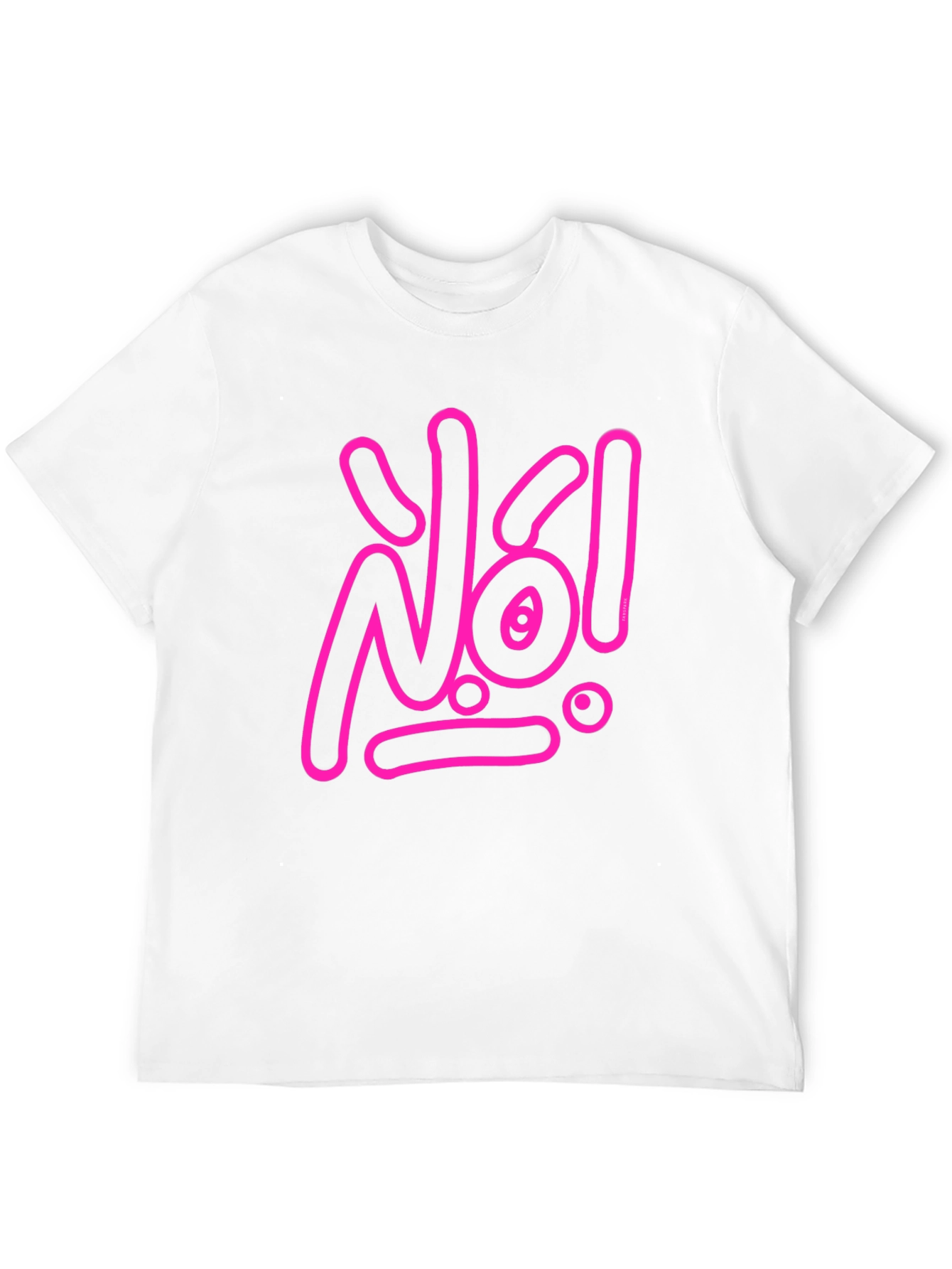 Statement Tee: Pink No! Graphic on Black